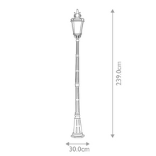 Baltimore 1-Light Large Lamp Post in Weathered Bronze