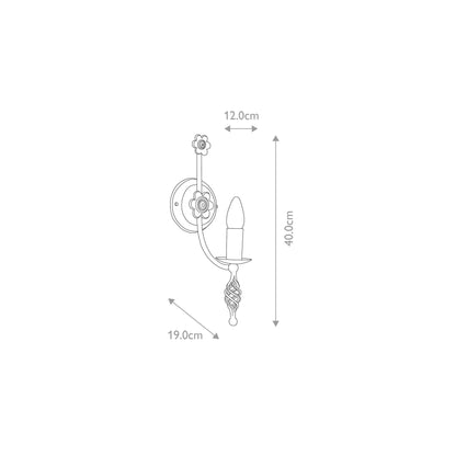 Belfry 1-Light Wall Light in Black