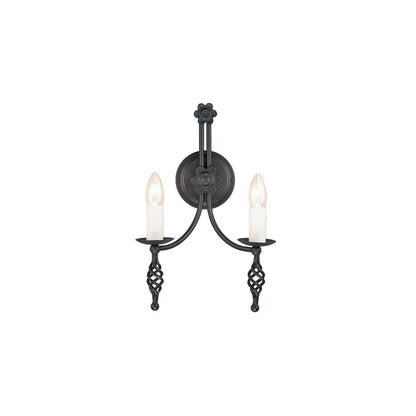 Belfry 2-Light Wall Light in Black