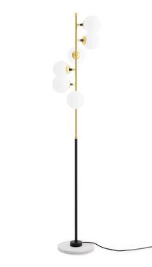 Galassia Floor Lamp in Gold & White