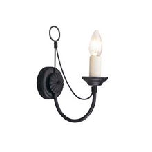 Carisbrooke 1-Light Wall Light in Black