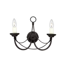 Carisbrooke 2-Light Wall Light in Black