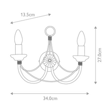 Carisbrooke 2-Light Wall Light in Black