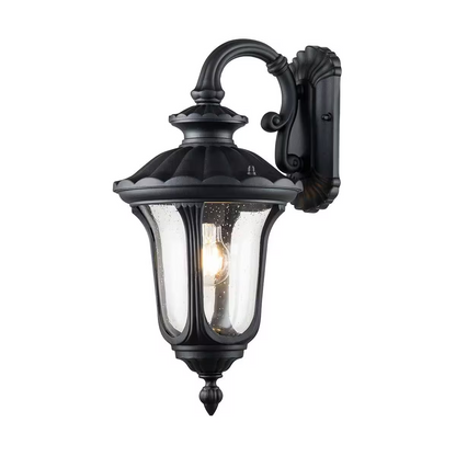 Chicago 1-Light Wall Lantern in Textured Black