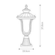 Chicago 1-Light Small Pedestal Lantern