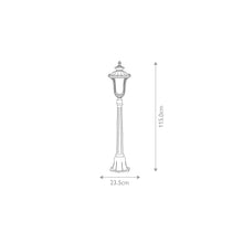 Chicago 1-Light Small Pillar Lantern in Textured Black