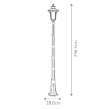 Chicago 1-Light Single Head Lamp Post in Textured Black