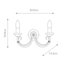 Chartwell 2-Light Wall Light in Black