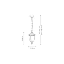Cleveland 1-Light Small Chain Lantern in Weathered Bronze