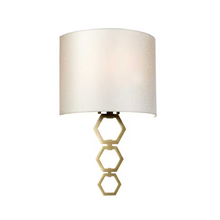 Clark 1-Light Wall Light with Ivory Faux Silk Shade