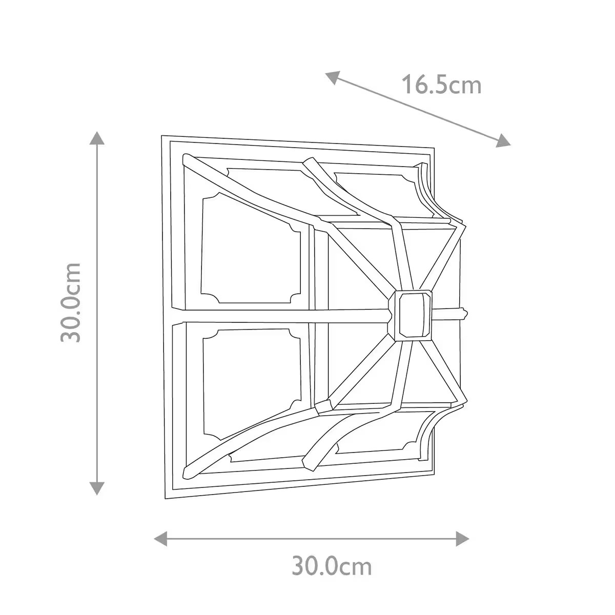 Chapel 1-Light Flush Lantern in Black