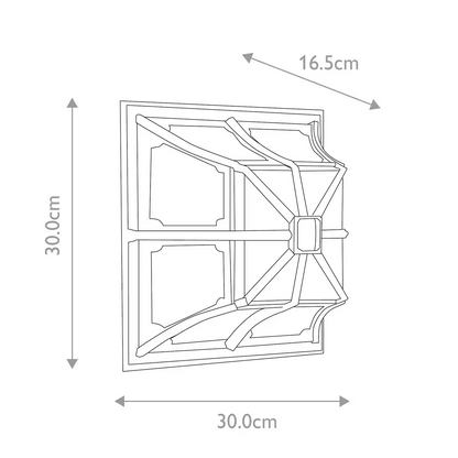 Chapel 1-Light Flush Lantern in Black