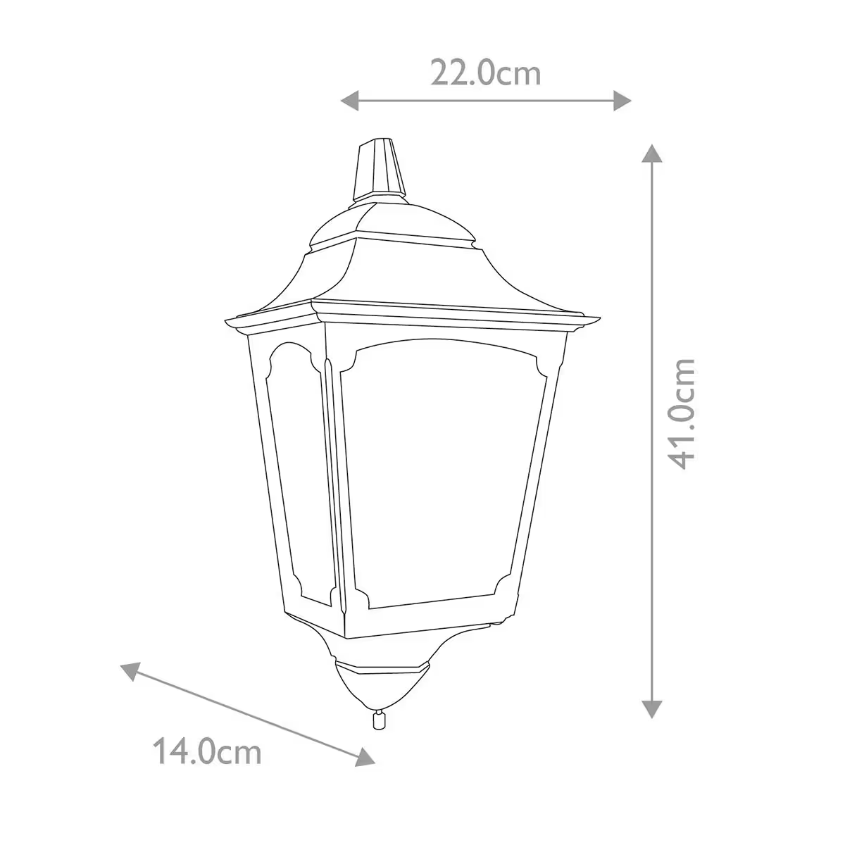 Chapel 1-Light Half Wall Lantern