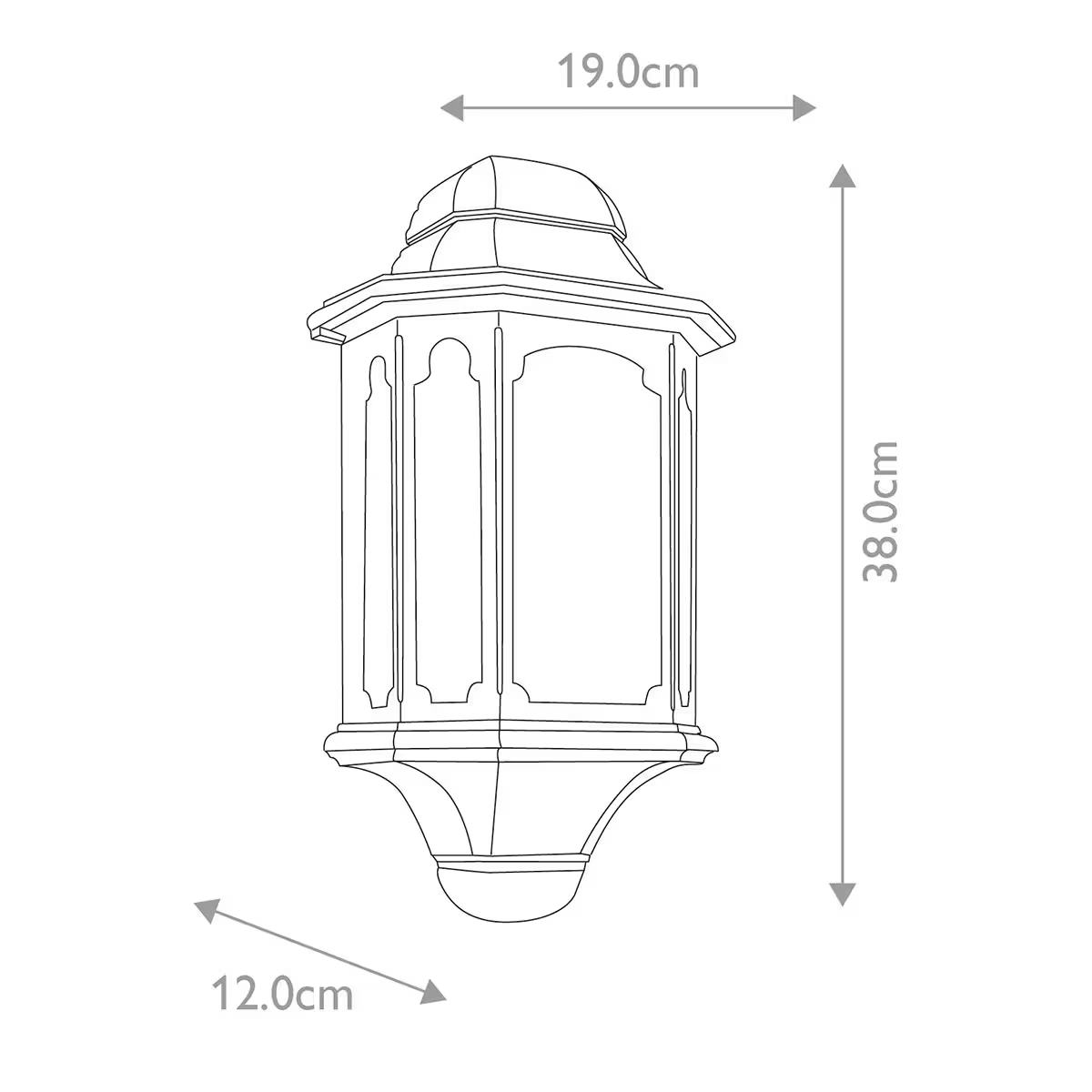 Chapel 1-Light Half Lantern