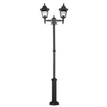 Chapel 2-Light Twin Post in Black