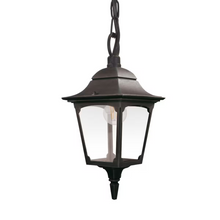 Chapel 1-Light Chain Pendant Lantern in Black