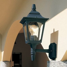 Chapel 1-Light Up Wall Lantern in Black