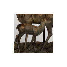 Amelia 1-Light Table Lamp in Bronze Patina with Natural Oval Shade