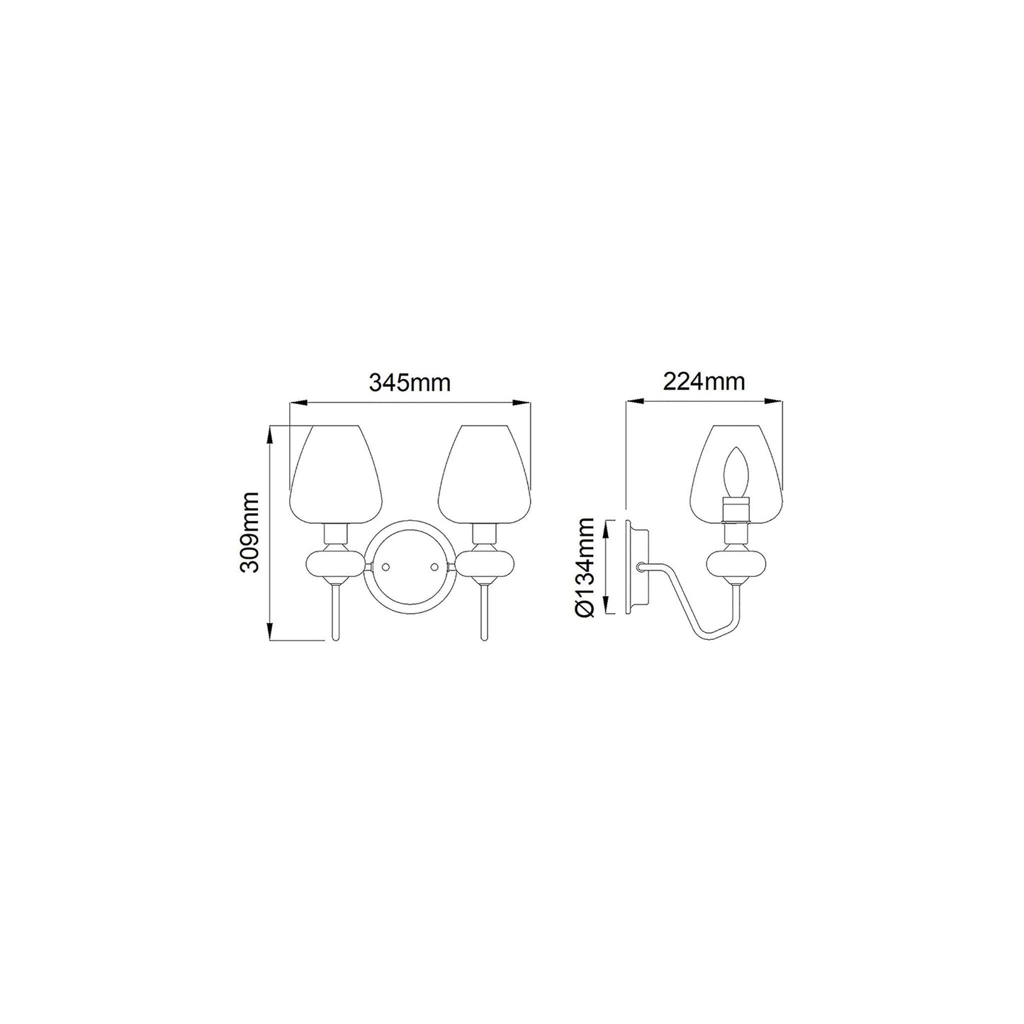 Armand 2-Light Wall Light