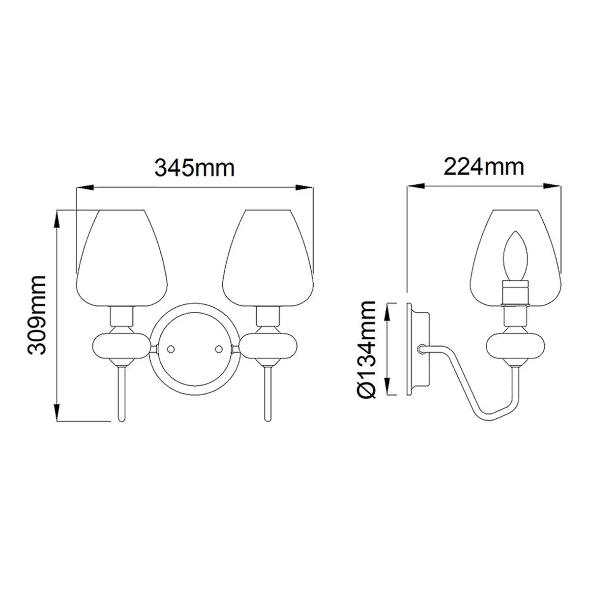 Armand 2-Light Wall Light