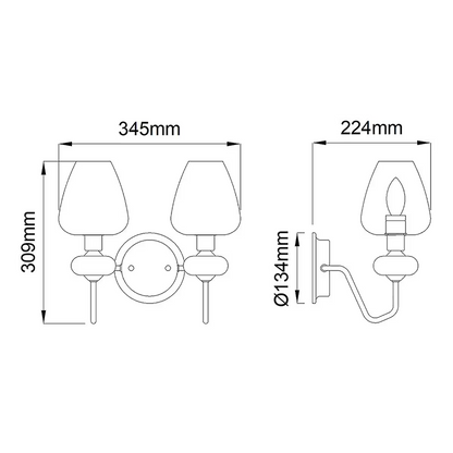 Armand 2-Light Wall Light