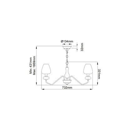Armand 3-Light Chandelier