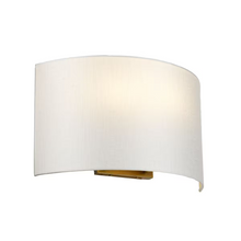 Cooper Curved Wall Light with Ivory Shade