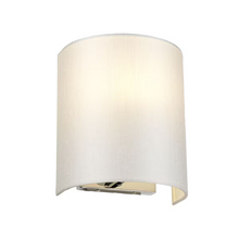 Cooper Curved Wall Light with Ivory Shade