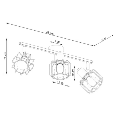 Belucia 3 Ceiling Light