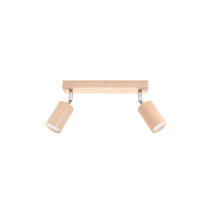 Berg 2 Ceiling Light in Natural Wood