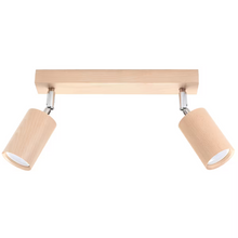 Berg 2 Ceiling Light in Natural Wood