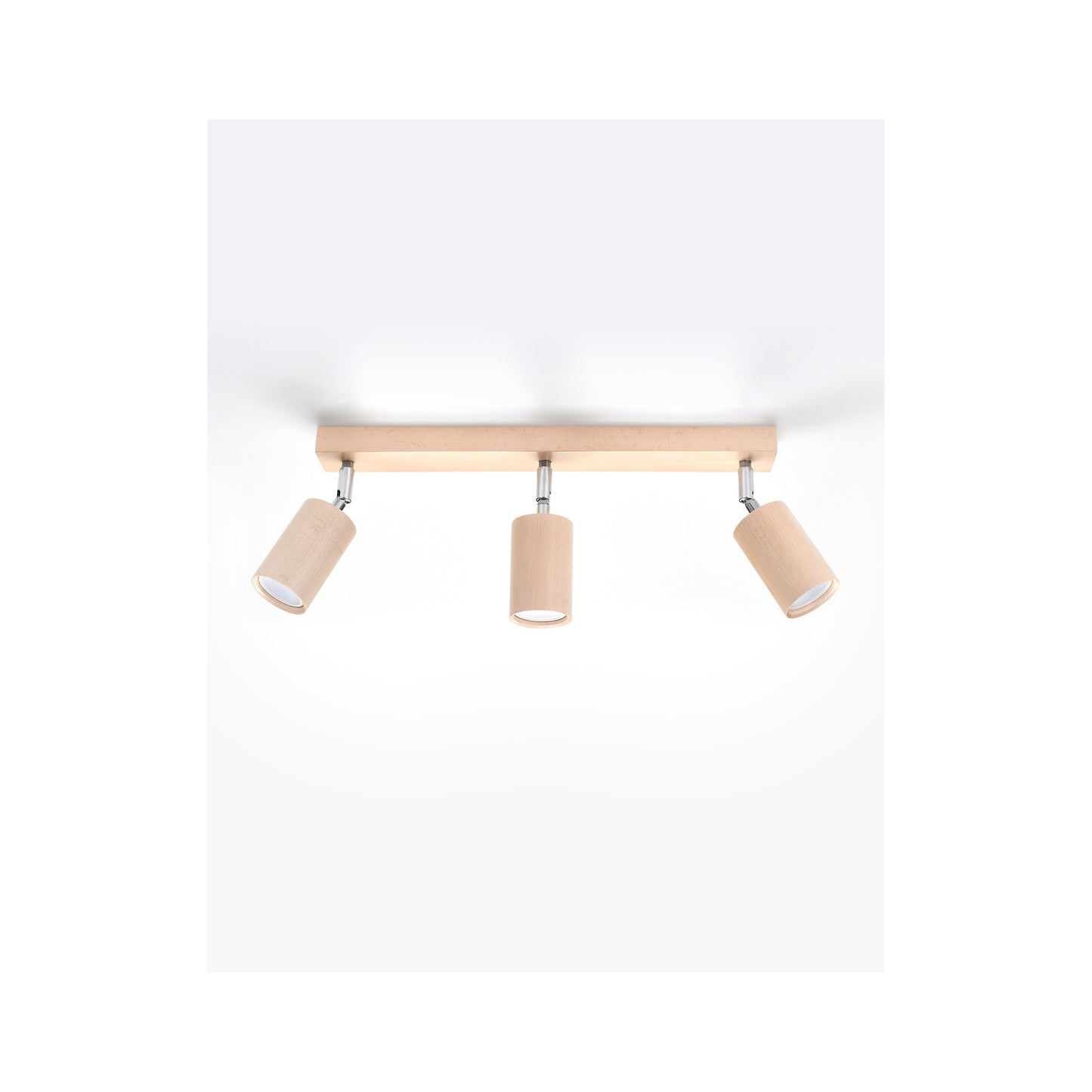 Berg 3 Ceiling Light in Natural Wood