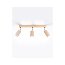 Berg 3 Ceiling Light in Natural Wood
