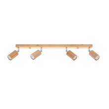 Berg 4 Ceiling Light in Natural Wood