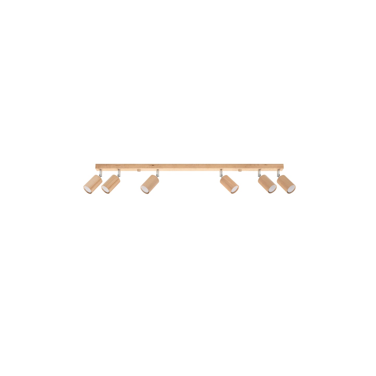 Berg 6 Ceiling Light in Natural Wood