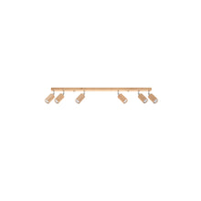 Berg 6 Ceiling Light in Natural Wood