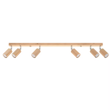 Berg 6 Ceiling Light in Natural Wood
