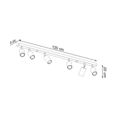 Berg 6 Ceiling Light