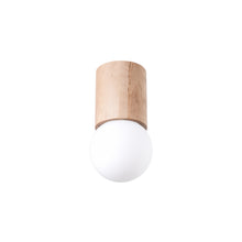 Boomo 12 Ceiling Light in Natural Wood