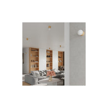 Boomo 8 Ceiling Light in Natural Wood