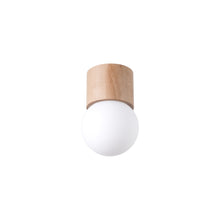 Boomo 8 Ceiling Light in Natural Wood
