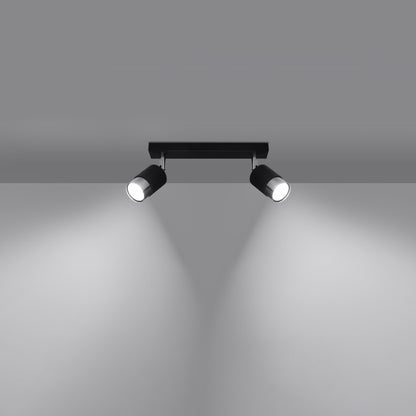Sollux Nero Surface Ceiling Spotlight
