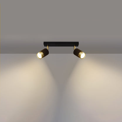 Sollux Nero Surface Ceiling Spotlight