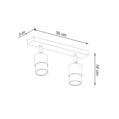 Sollux Nero Surface Ceiling Spotlight