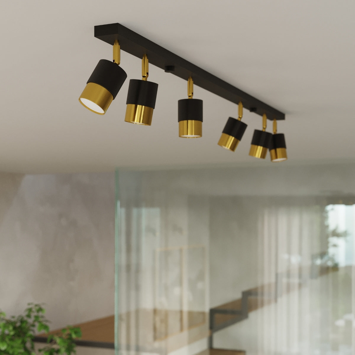 Sollux Nero Four-Light Ceiling Spotlight