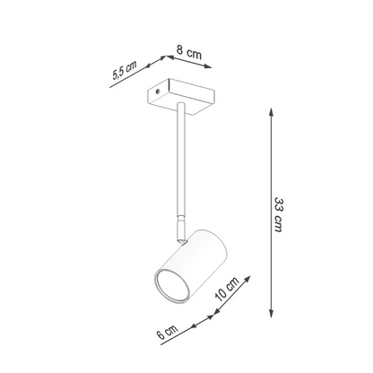 Norano Ceiling Light in Black