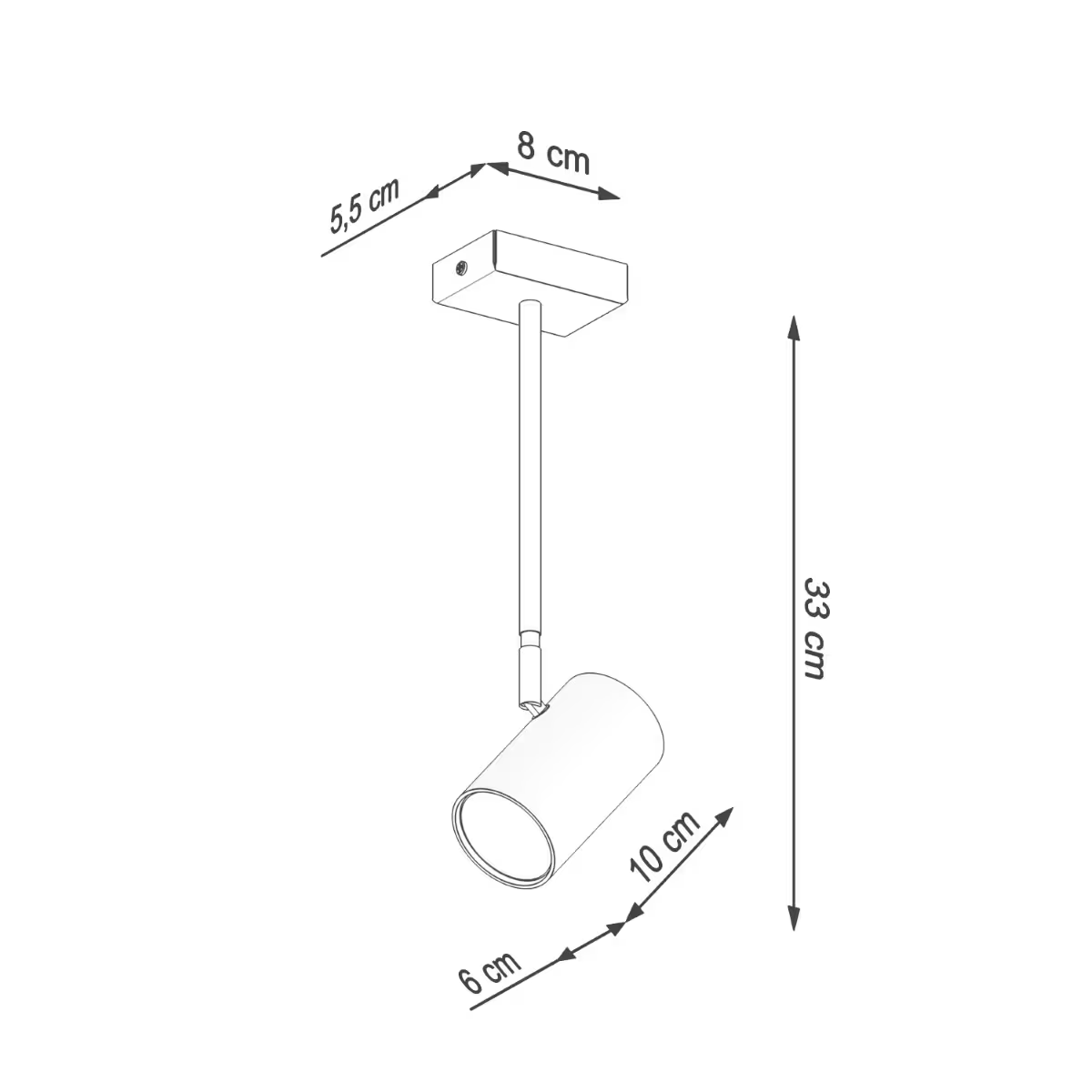 Norano Ceiling Light in Black