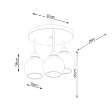 Alino 3 Chandelier in Black