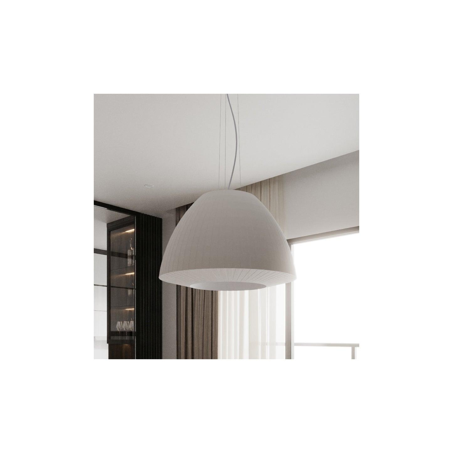 Bella 60 Chandelier in White