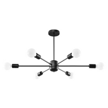 Lango 6 Chandelier in Black